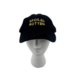 Two Girls NYC Black Spoiled Rotten Embroidered Ball Cap